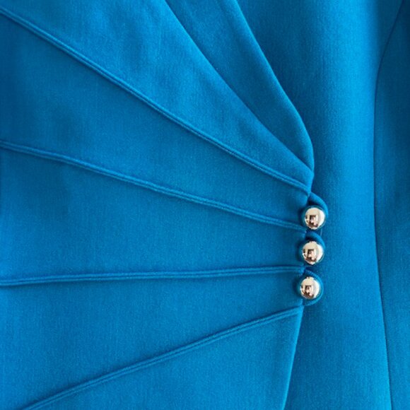 Tahari for Arthur Levine deep turqoise jacket, 0P. - Picture 7 of 7